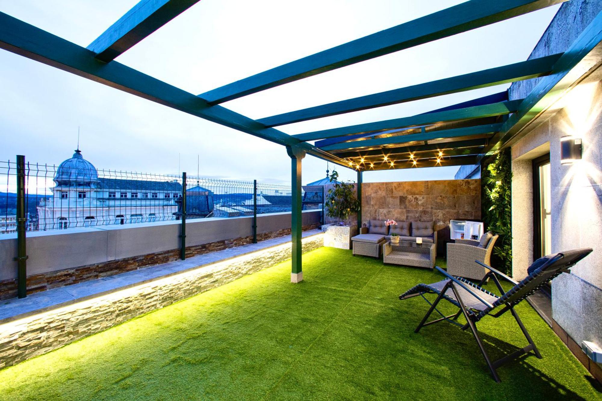 Ferienwohnung Lucus Skyline & Terrace Lugo Exterior foto
